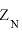 
$\mathrm{Z}_{\mathrm{N}}$
