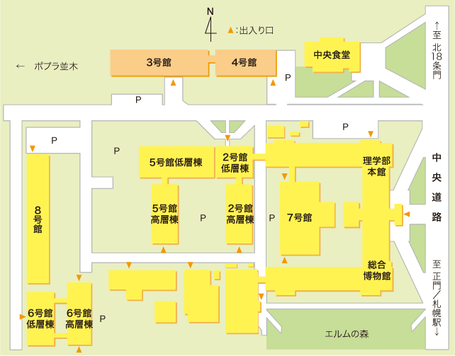 理学部建物配置図