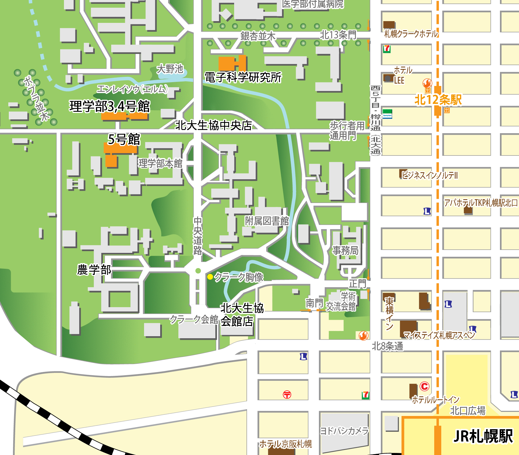 北海道大学構内地図